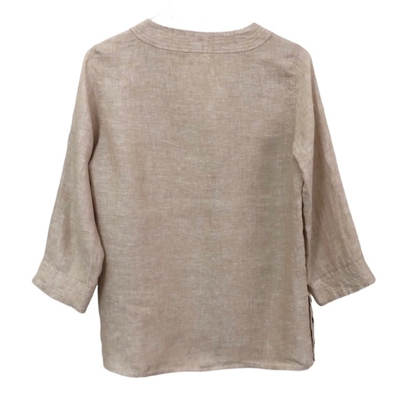 Sigrid Olsen•Linen V-Neck‎ Popover Tunic Top•Sz Small - Picture 8 of 11